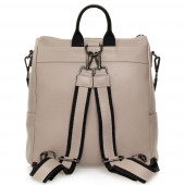 Rucsac tip geanta de dama din piele naturala DiAmanti Otello Rose Taupe